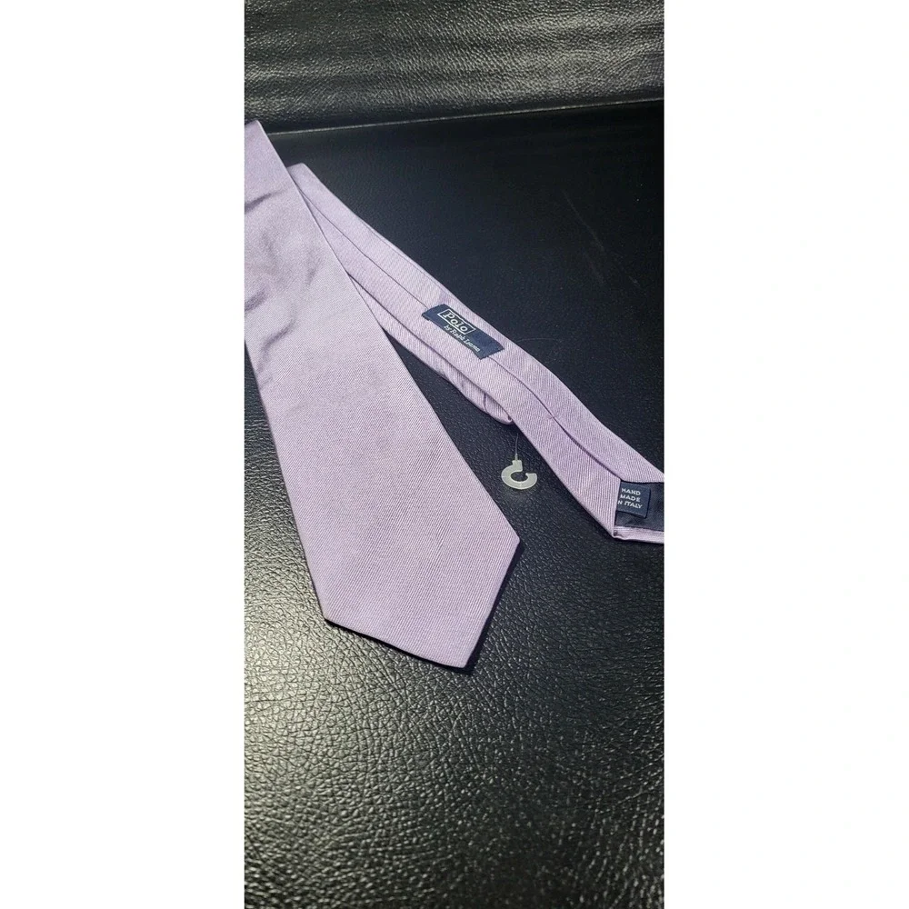 Polo Ralph Lauren Silk Woven Lavender  3.75 x 58.5 Made In Italy New No Tags